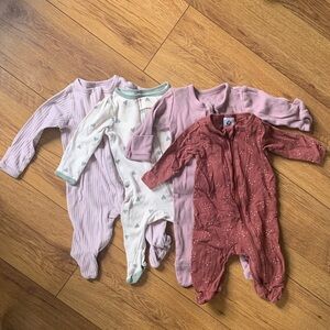 0-3 cotton Footie lot